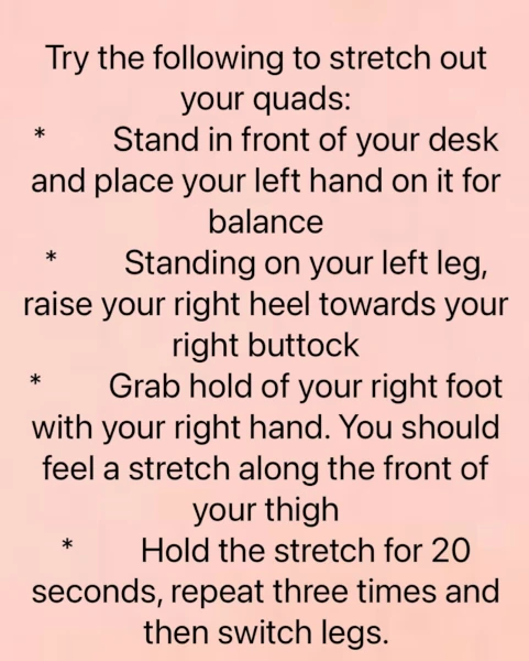 The leg stretch